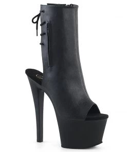 Pleaser Direct Sky 1018 Black Matte Ankle Boots