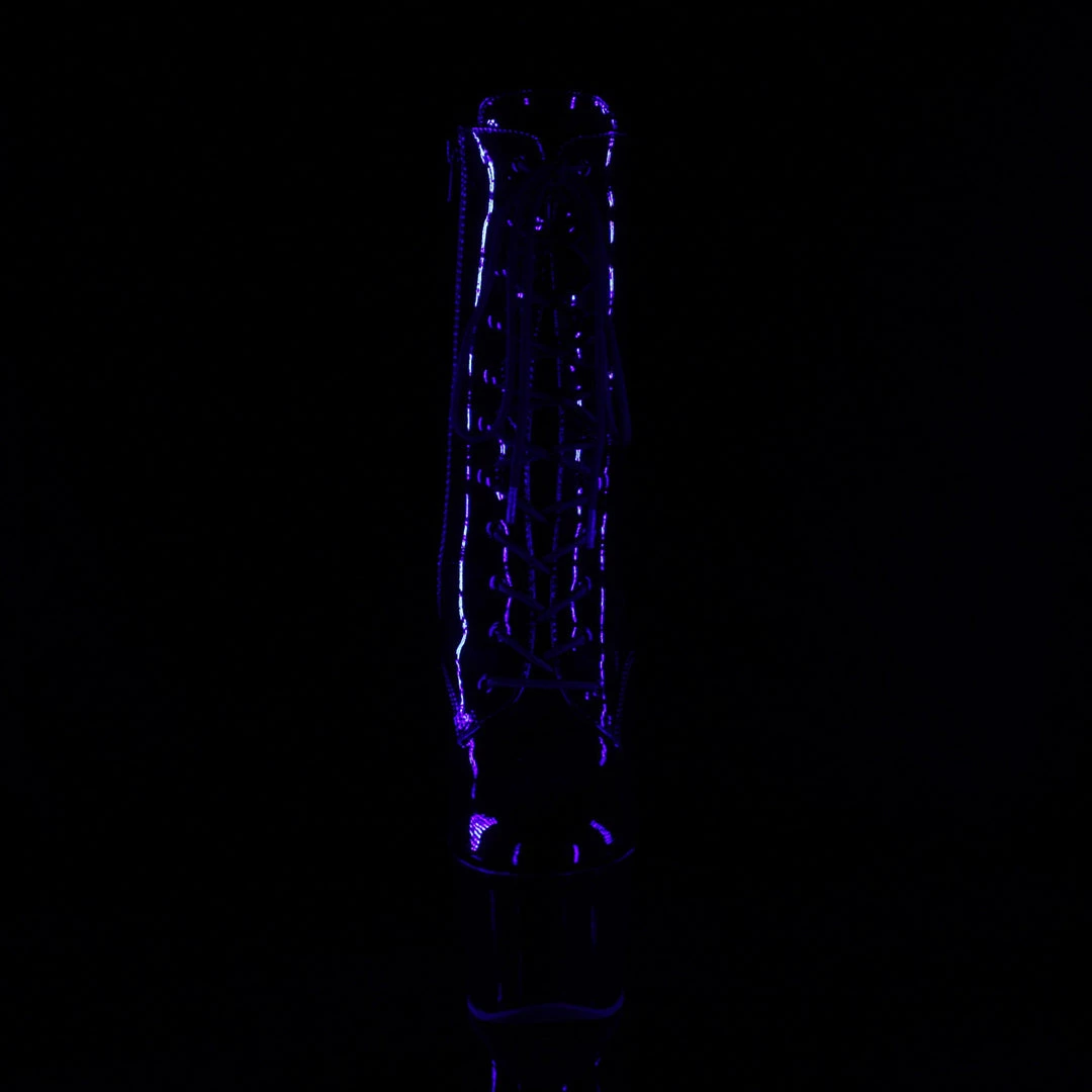 Pleaser Direct Sky 1020TT Black Patent & Neon Pink Ankle Boots 2 Pleaser Direct Sky 1020TT Black Patent & Neon Pink Ankle Boots