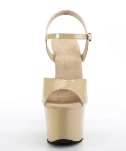 Pleaser Direct Sky 309 Nude Patent Platforms