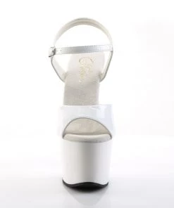 Pleaser Direct Sky 309 White Patent Platforms Larger Size Shoes