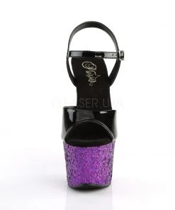 Pleaser Direct Sky 309LG Purple Glitter Platforms Glitter Shoes