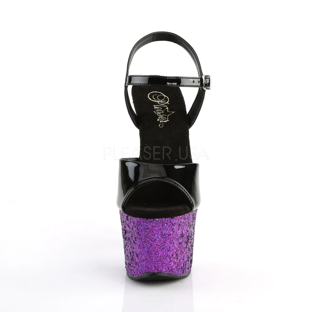 Pleaser Direct Sky 309LG Purple Glitter Platforms Glitter Shoes 2 Pleaser Direct Sky 309LG Purple Glitter Platforms Glitter Shoes