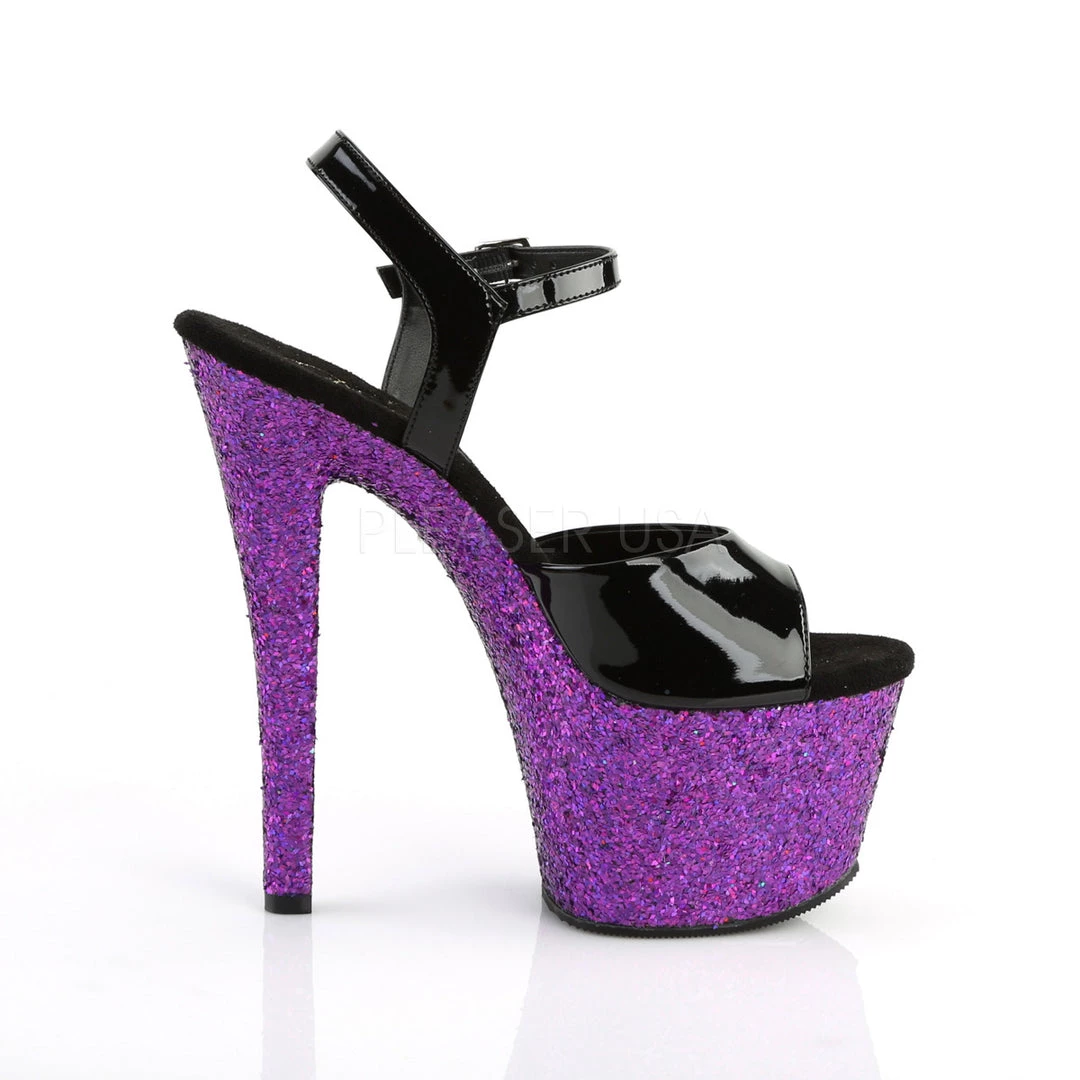 Pleaser Direct Sky 309LG Purple Glitter Platforms Glitter Shoes 5 Pleaser Direct Sky 309LG Purple Glitter Platforms Glitter Shoes