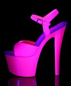 Pleaser Direct Sky 309UV Neon Pink Platforms