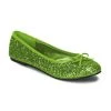 Pleaser Direct Star 16G Lime Green Glitter Ballet Flats