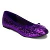 Pleaser Direct Star 16G Purple Glitter Ballet Flats Larger Size Shoes