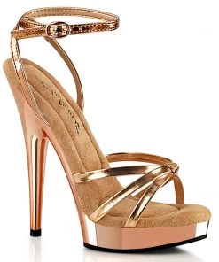 Pleaser Sultry 638 Rose Gold Pumps