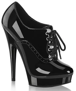 Pleaser Larger Size Shoes Sultry 660 Black Ankle Boots