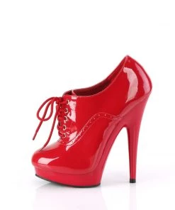 Pleaser Larger Size Shoes Sultry 660 Red Ankle Boots