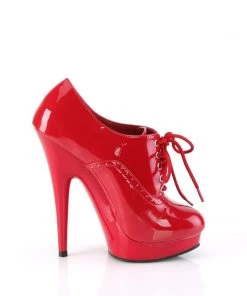 Pleaser Larger Size Shoes Sultry 660 Red Ankle Boots