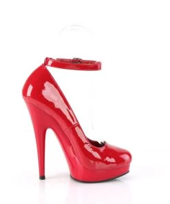 Pleaser Sultry 686 Red Mary Jane Platforms