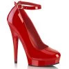 Pleaser Sultry 686 Red Mary Jane Platforms