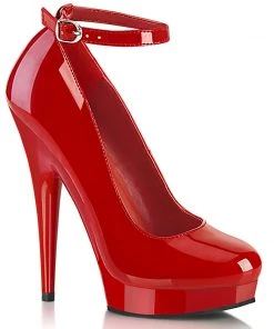 Pleaser Sultry 686 Red Mary Jane Platforms