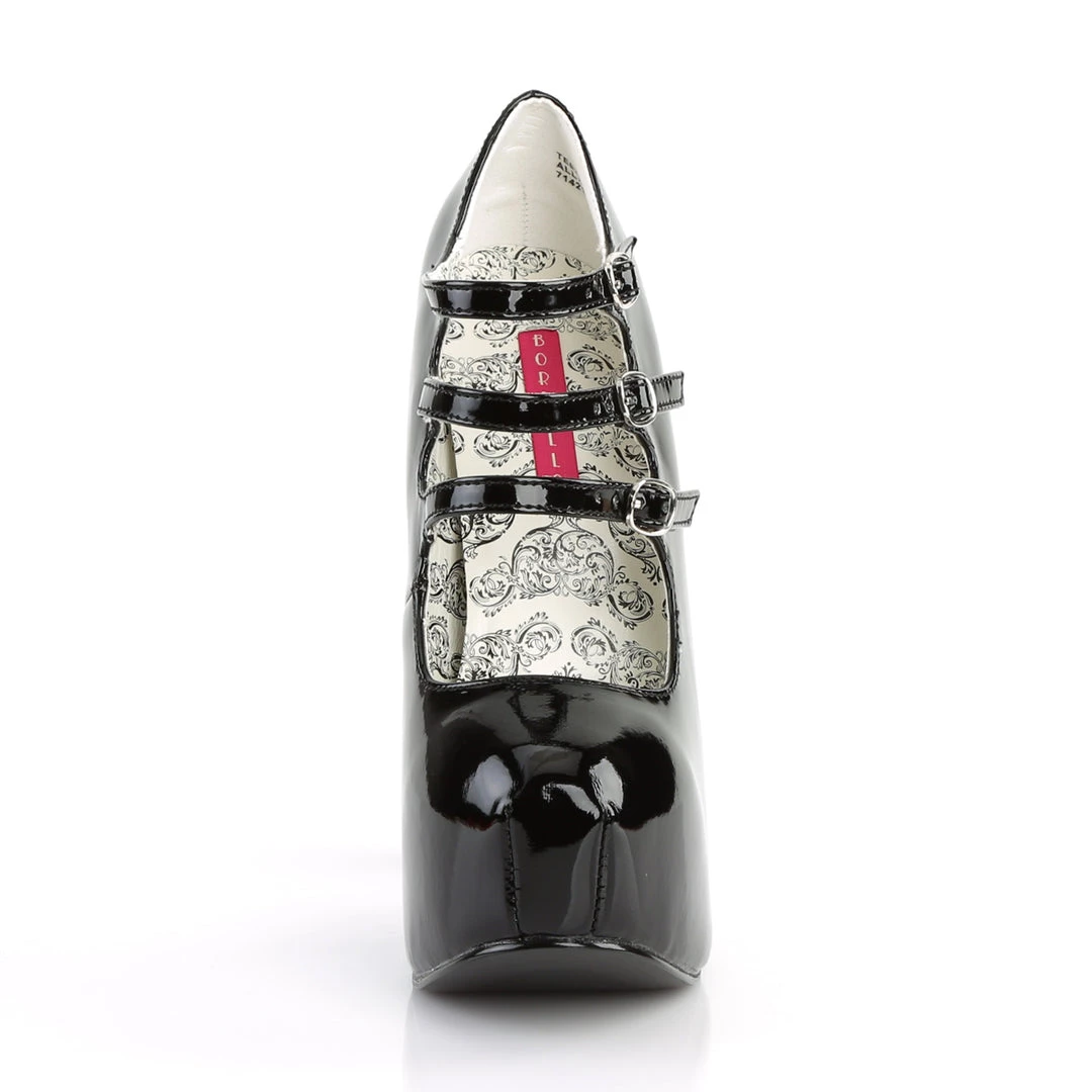 Pleaser Direct Larger Size Shoes Teeze 05 Black Patent Strappy Platforms 2 Pleaser Direct Larger Size Shoes Teeze 05 Black Patent Strappy Platforms