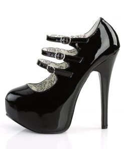 Pleaser Direct Larger Size Shoes Teeze 05 Black Patent Strappy Platforms 7 Pleaser Direct Larger Size Shoes Teeze 05 Black Patent Strappy Platforms
