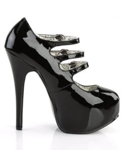 Pleaser Direct Larger Size Shoes Teeze 05 Black Patent Strappy Platforms 9 Pleaser Direct Larger Size Shoes Teeze 05 Black Patent Strappy Platforms