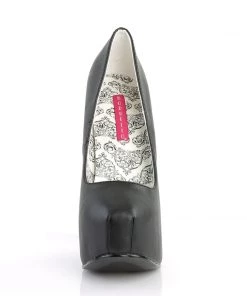 Pleaser Direct Teeze 06 Black Matte Platforms Larger Size Shoes