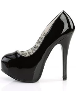 Pleaser Direct Teeze 06 Black Patent Platforms Larger Size Shoes