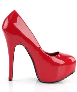 Pleaser Direct Teeze 06 Red Patent Platforms