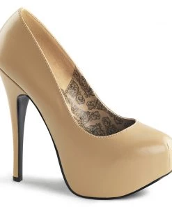 Pleaser Direct Teeze 06 Tan Matte Platforms Larger Size Shoes