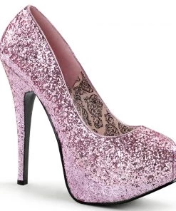 Pleaser Direct Teeze 06G Pink Glitter Platforms Larger Size Shoes