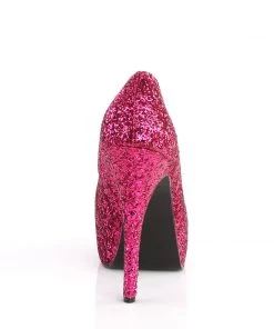 Pleaser Direct Larger Size Shoes Teeze 06GW Wide Fitting Pink Glitter Platforms 8 Pleaser Direct Larger Size Shoes Teeze 06GW Wide Fitting Pink Glitter Platforms