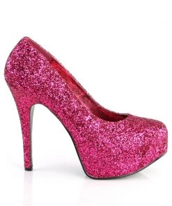 Pleaser Direct Larger Size Shoes Teeze 06GW Wide Fitting Pink Glitter Platforms 9 Pleaser Direct Larger Size Shoes Teeze 06GW Wide Fitting Pink Glitter Platforms
