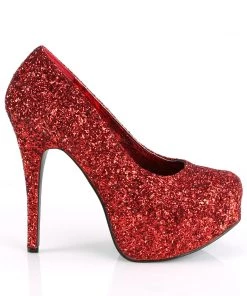 Pleaser Direct Teeze 06GW Wide Fitting Red Glitter Platforms Larger Size Shoes 9 Pleaser Direct Teeze 06GW Wide Fitting Red Glitter Platforms Larger Size Shoes
