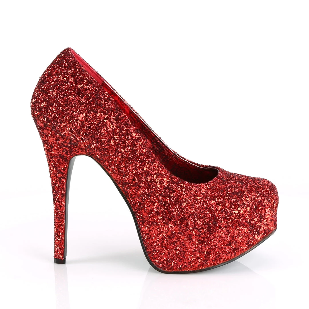 Pleaser Direct Teeze 06GW Wide Fitting Red Glitter Platforms Larger Size Shoes 5 Pleaser Direct Teeze 06GW Wide Fitting Red Glitter Platforms Larger Size Shoes