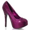 Pleaser Direct Larger Size Shoes Teeze 06R Purple Rhinestone Platform Heels