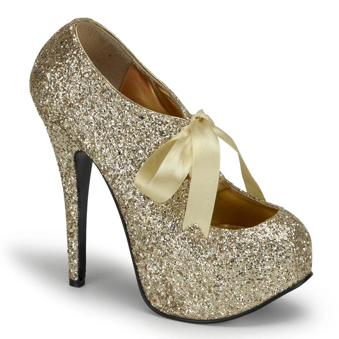 Pleaser Direct Larger Size Shoes Teeze 10G Gold Glitter Platforms 1 Pleaser Direct Larger Size Shoes Teeze 10G Gold Glitter Platforms