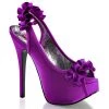 Pleaser Direct Teeze 56 Purple Satin Platform Sandals