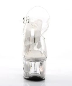 Pleaser Direct Tipjar 708-5 Clear Platforms Larger Size Shoes