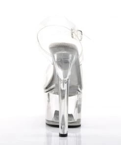 Pleaser Direct Tipjar 708-5 Clear Platforms Larger Size Shoes