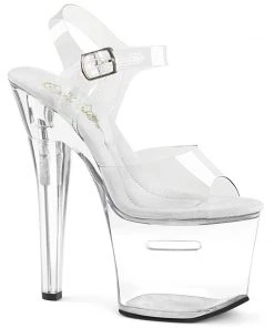 Pleaser Direct Tipjar 708RAD Clear Platforms