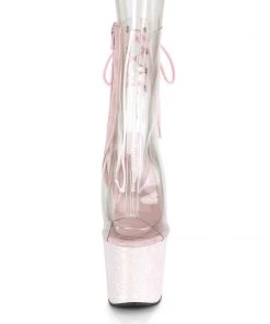Pleaser Direct Glitter Shoes Unicorn 1018C Pink Glitter Boots