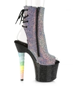 Pleaser Direct Glitter Shoes Unicorn 1018G Black And Purple Glitter Ankle Boots 9 Pleaser Direct Glitter Shoes Unicorn 1018G Black And Purple Glitter Ankle Boots