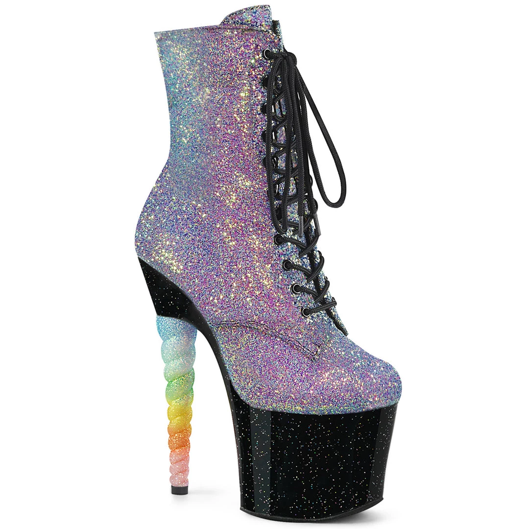 Pleaser Direct Unicorn 1020G Black And Purple Glitter Boots Glitter Shoes 1 Pleaser Direct Unicorn 1020G Black And Purple Glitter Boots Glitter Shoes
