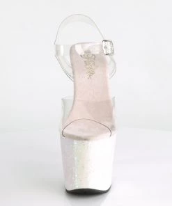 Pleaser Direct Unicorn 708LG Pink Glitter Heels