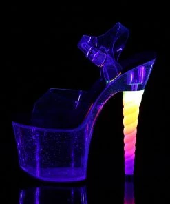 Pleaser Direct Unicorn 708MG Clear & Ombre Heel Platforms Platform Shoes