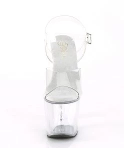 Pleaser Direct Platform Shoes Unicorn 708RSH Clear Platform Heels