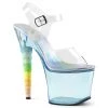 Pleaser Direct Glitter Shoes Unicorn 708T Blue Platform Heels