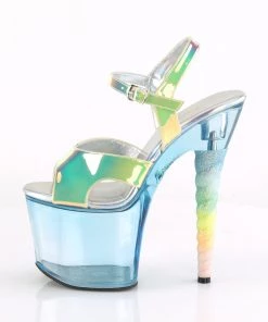 Pleaser Direct Glitter Shoes Unicorn 711 Blue Platform Heels 7 Pleaser Direct Glitter Shoes Unicorn 711 Blue Platform Heels