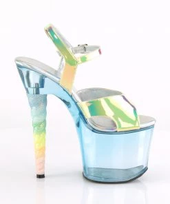 Pleaser Direct Glitter Shoes Unicorn 711 Blue Platform Heels 9 Pleaser Direct Glitter Shoes Unicorn 711 Blue Platform Heels