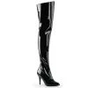 Pleaser Direct Vanity 3010 Black Patent Thigh High Boots Larger Size Shoes