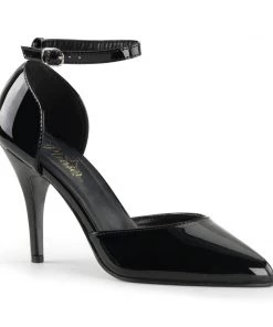 Pleaser Direct Vanity 402 Black Patent Court Shoes Larger Size Shoes
