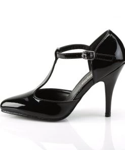 Pleaser Direct Vanity 415 Black Patent D'Orsay Pumps Larger Size Shoes