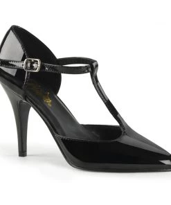 Pleaser Direct Vanity 415 Black Patent D'Orsay Pumps Larger Size Shoes