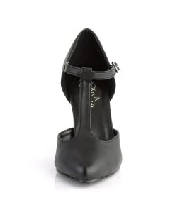 Pleaser Direct Vanity 415 Black Faux Leather D'Orsay Pumps