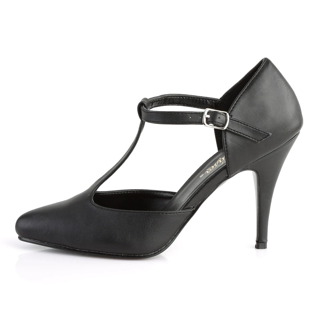 Pleaser Direct Vanity 415 Black Faux Leather D'Orsay Pumps 3 Pleaser Direct Vanity 415 Black Faux Leather D'Orsay Pumps